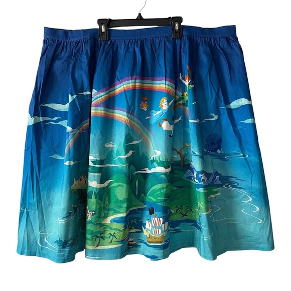 Disney Dresses & Skirts - Disney Blue A-Line Skirt with Rainbow Design